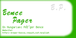 bence pager business card